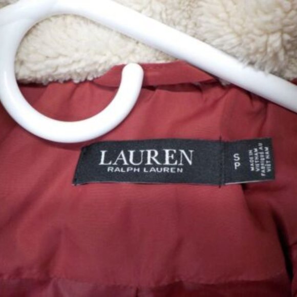 Lauren Ralph Lauren Women's Puffer Jacket Down Insulated Faux Fur Hood Coat S - Picture 9 of 12
